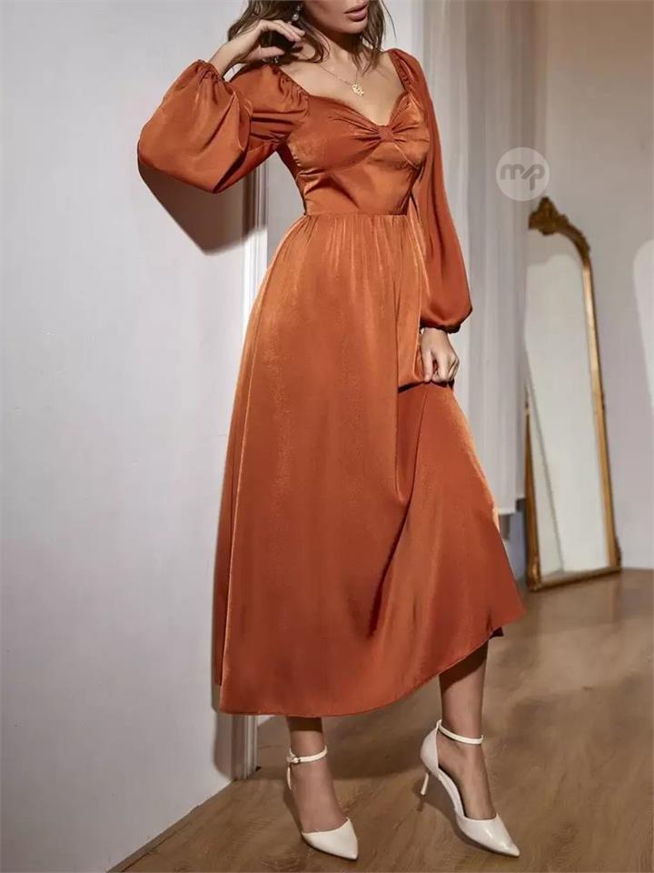 Zara burnt orange satin dress | Maltapark Zara burnt orange satin dress | Maltapark