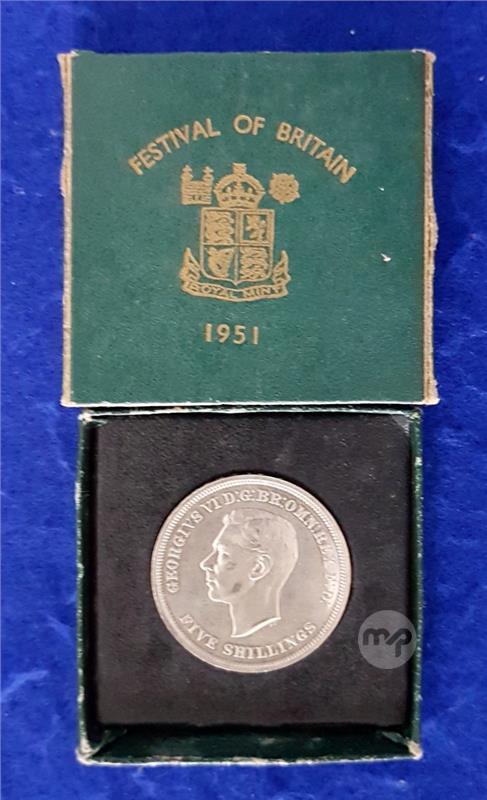 1951 Five Shilling GEORGE VI 1951 FESTIVAL OF BRITAIN 5