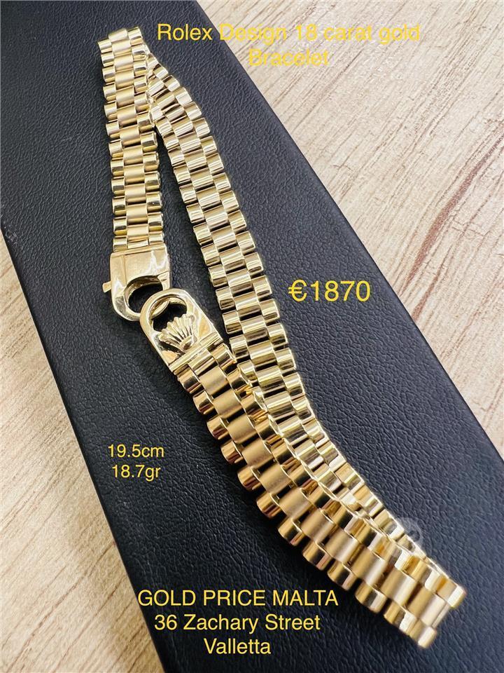 18k gold hotsell rolex bracelet