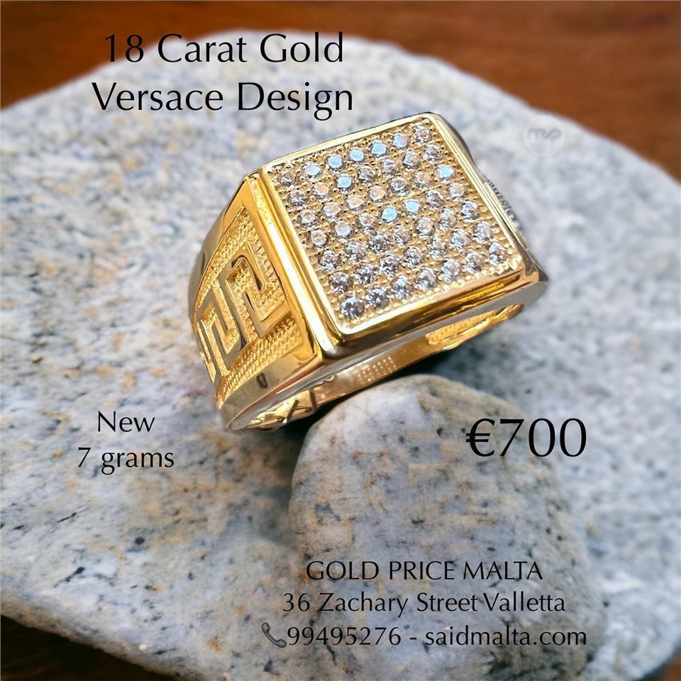 14K Yellow Gold Versace Medusa Ring for Mens Womens Anillo de Medusa e –  primejewelry269